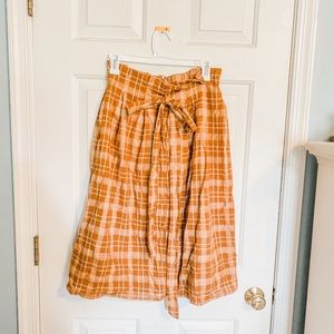 ROOLEE plaid midi skirt
